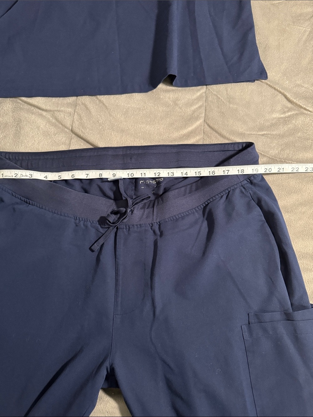 Women's Navy Blue Scrub Set!Jogger Style Scrub Pants And V Neck Scrub Top - Picture 2 of 10